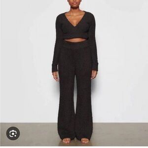 SKIMS Cozy Knit Boucle Pants Black XS